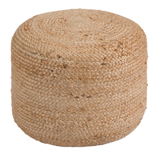 Pouf rond en jute beige D40 cm - Katy