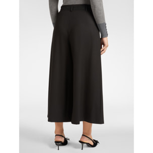 Elena Mirò - Pantalones anchos con cinturón - Negro