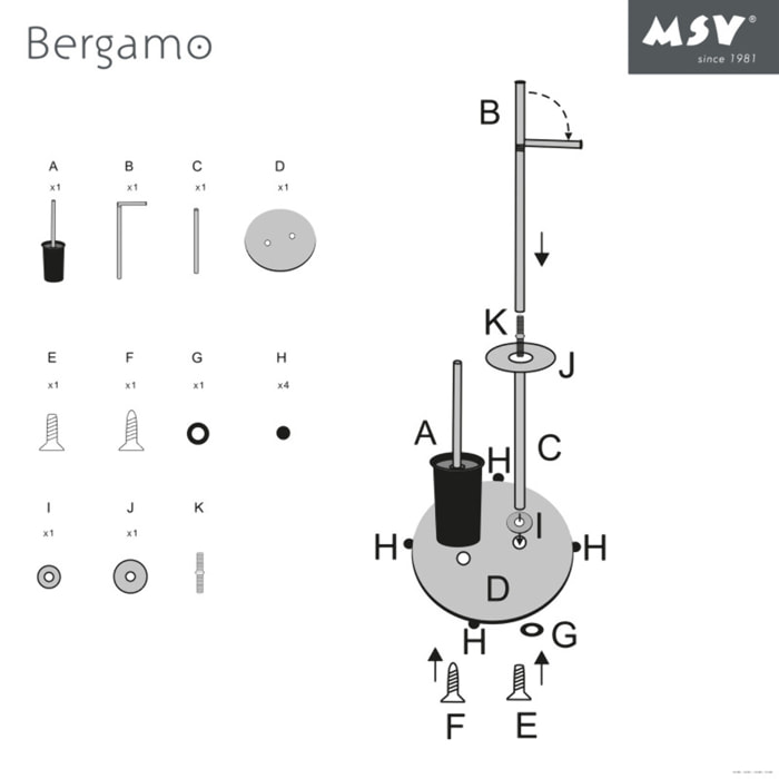 Combiné Wc Inox & Verre Gris MSV