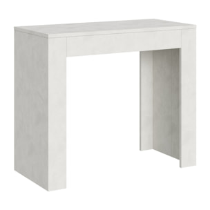 Consolle allungabile 90x42/198 cm Emy Small Bianco Spatolato.