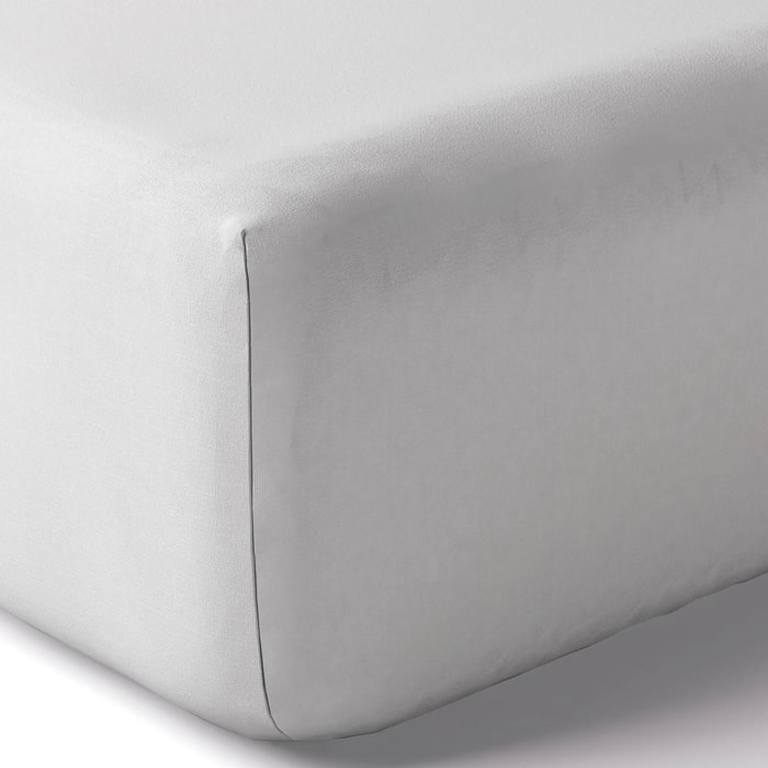 Drap housse Organic blanc - 50% Chanvre 50% Coton Bio - Bonnet 30 cm