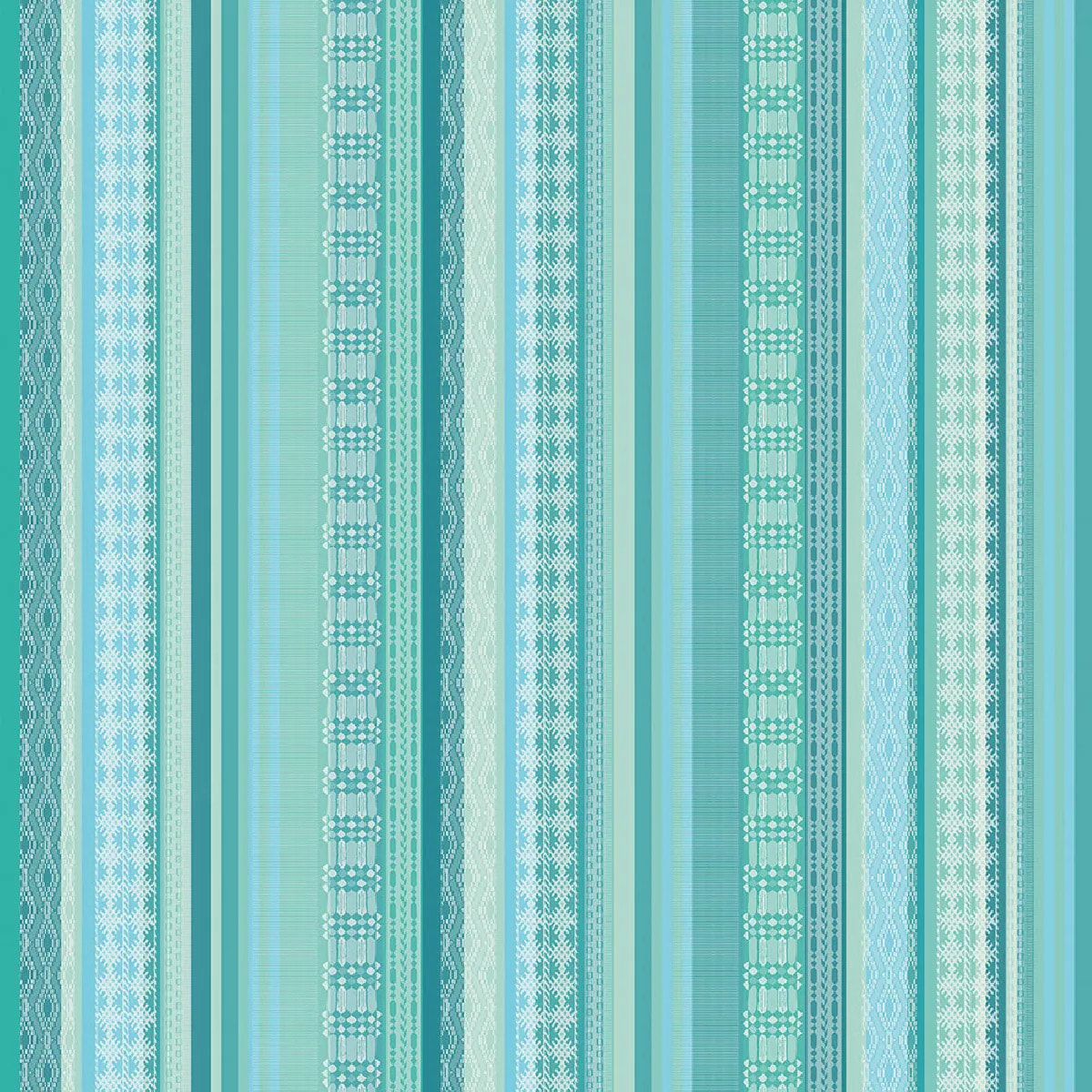 Nappe enduite jacquard Mille veracruz aqua