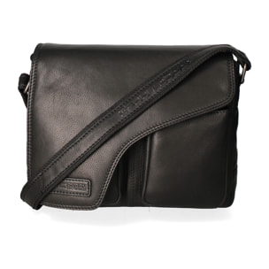 Borsa a tracolla da uomo In Vera pelle Made in Italy 24x30x10 cm