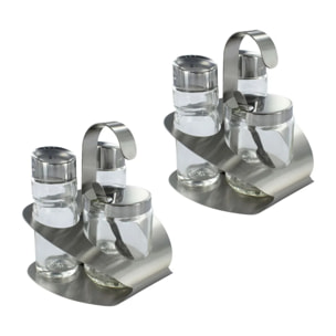 Set de 6 ustensiles de cuisine ensemble de sel et poivre Fackelmann Basic