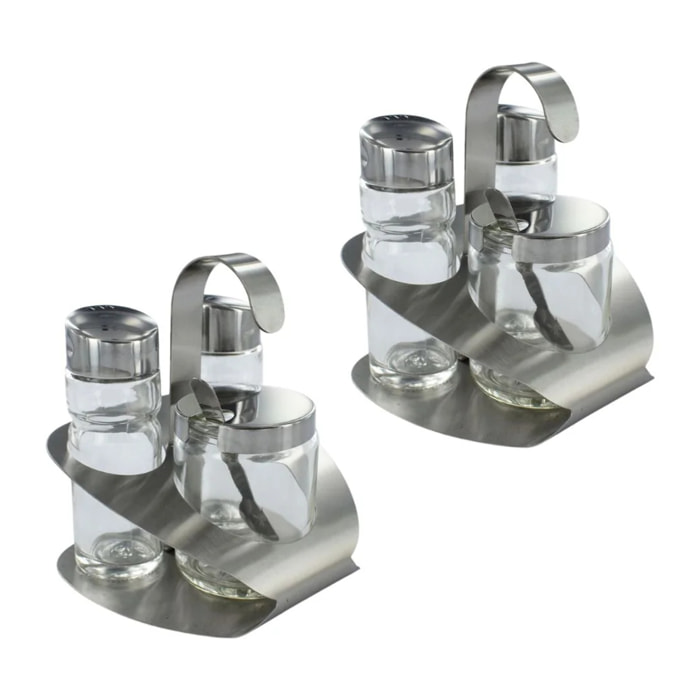 Set de 6 ustensiles de cuisine ensemble de sel et poivre Fackelmann Basic