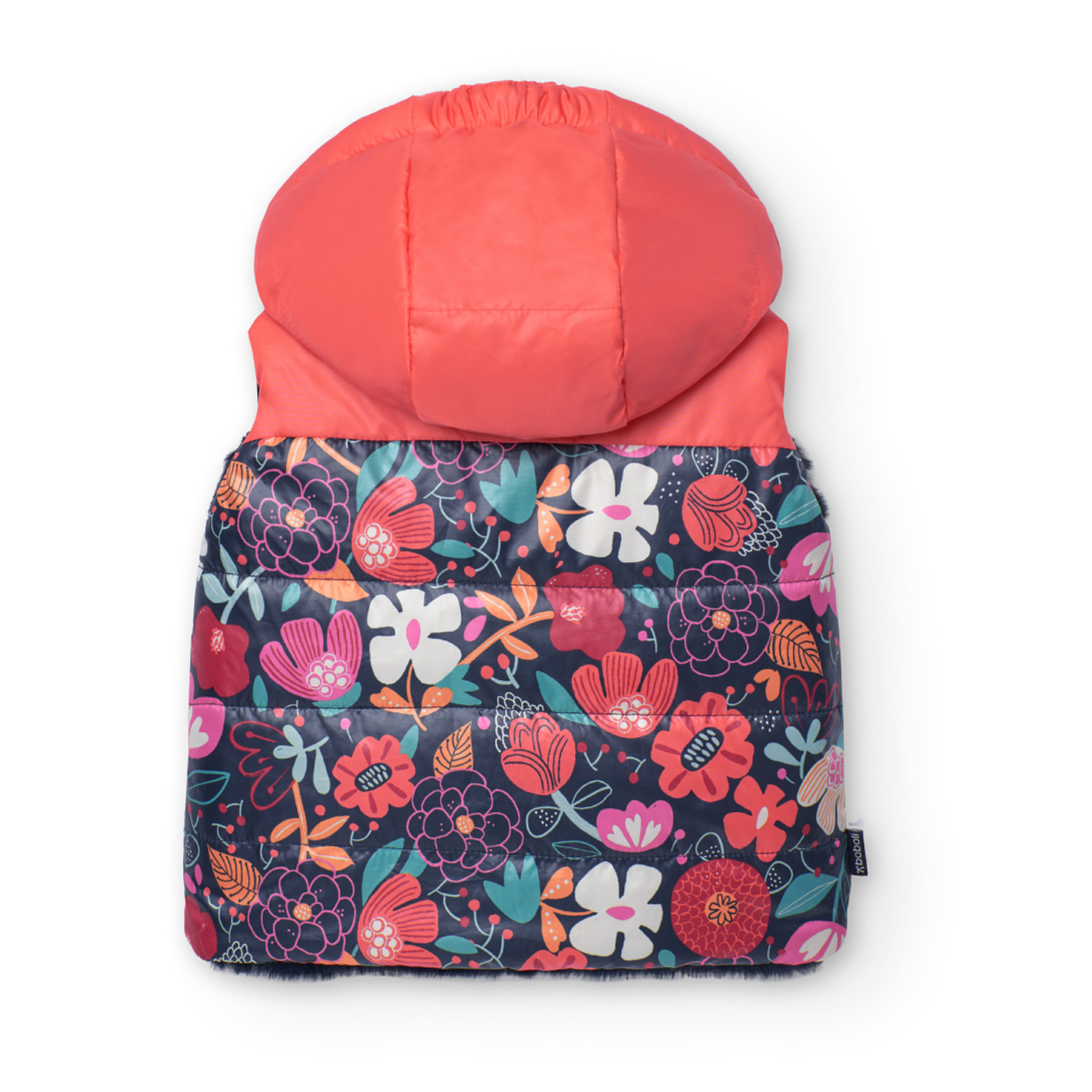 Chaleco reversible flores de bebé niña