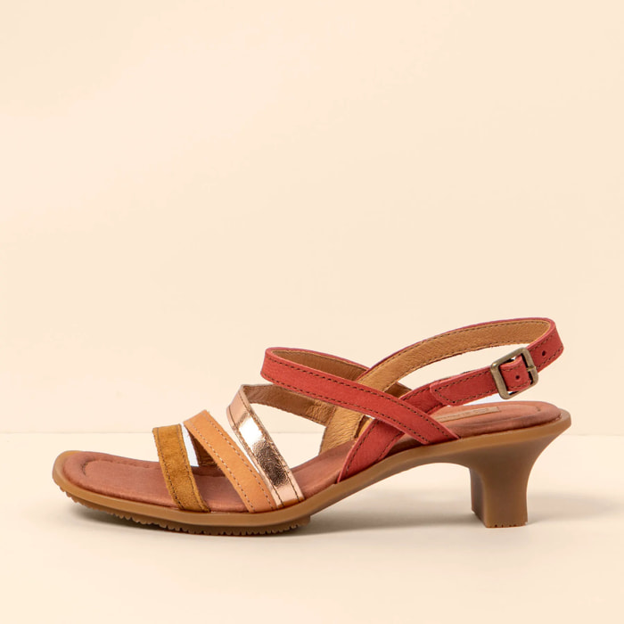 Sandalias N5993 MULTI LEATHER MULTI FRAMBUESA/IGUSA color Multi frambuesa