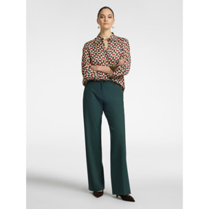 Elena Mirò - Camicia in viscosa stampata - Bordeaux