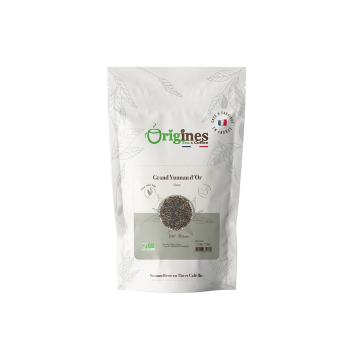 Grand Yunnan d'Or - Thé Noir Bio Chine - Sachet 100g