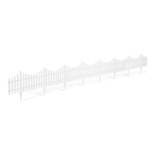 Bordurettes pour parterre en plastique blanc - lot de 10