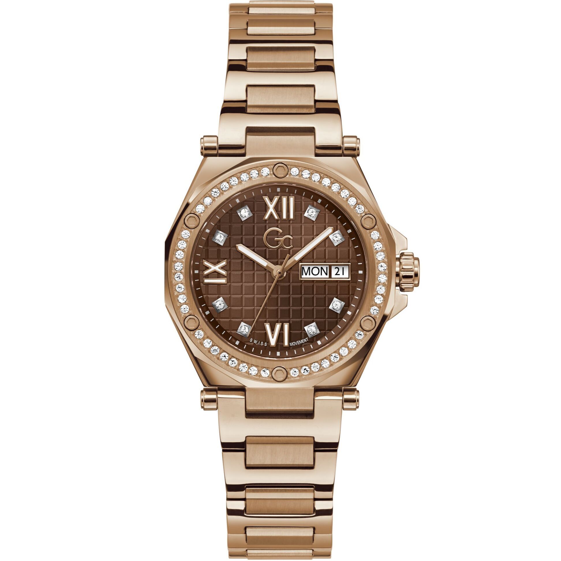 Gc Reloj De Cuarzo De Día Y Fecha Gc Legacy Lady