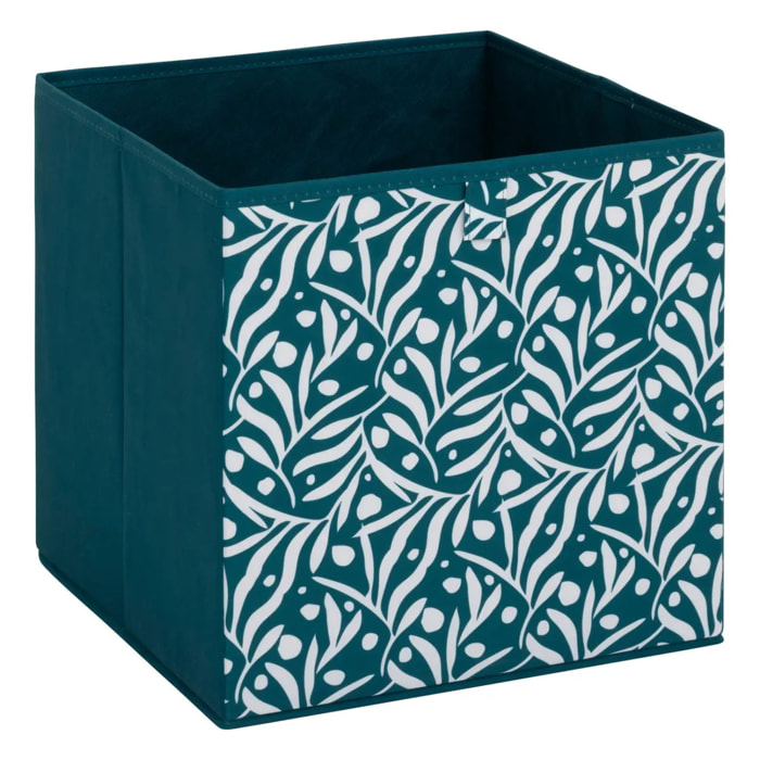 Boîte de rangement "Mix 'n' Modul" motif olivia bleu 31x31cm