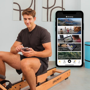 Cecotec Remos de agua Drumfit Rower 20000 Neptuno Wood Cecotec