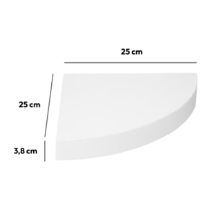Étagère d'angle "Fixy" blanc
