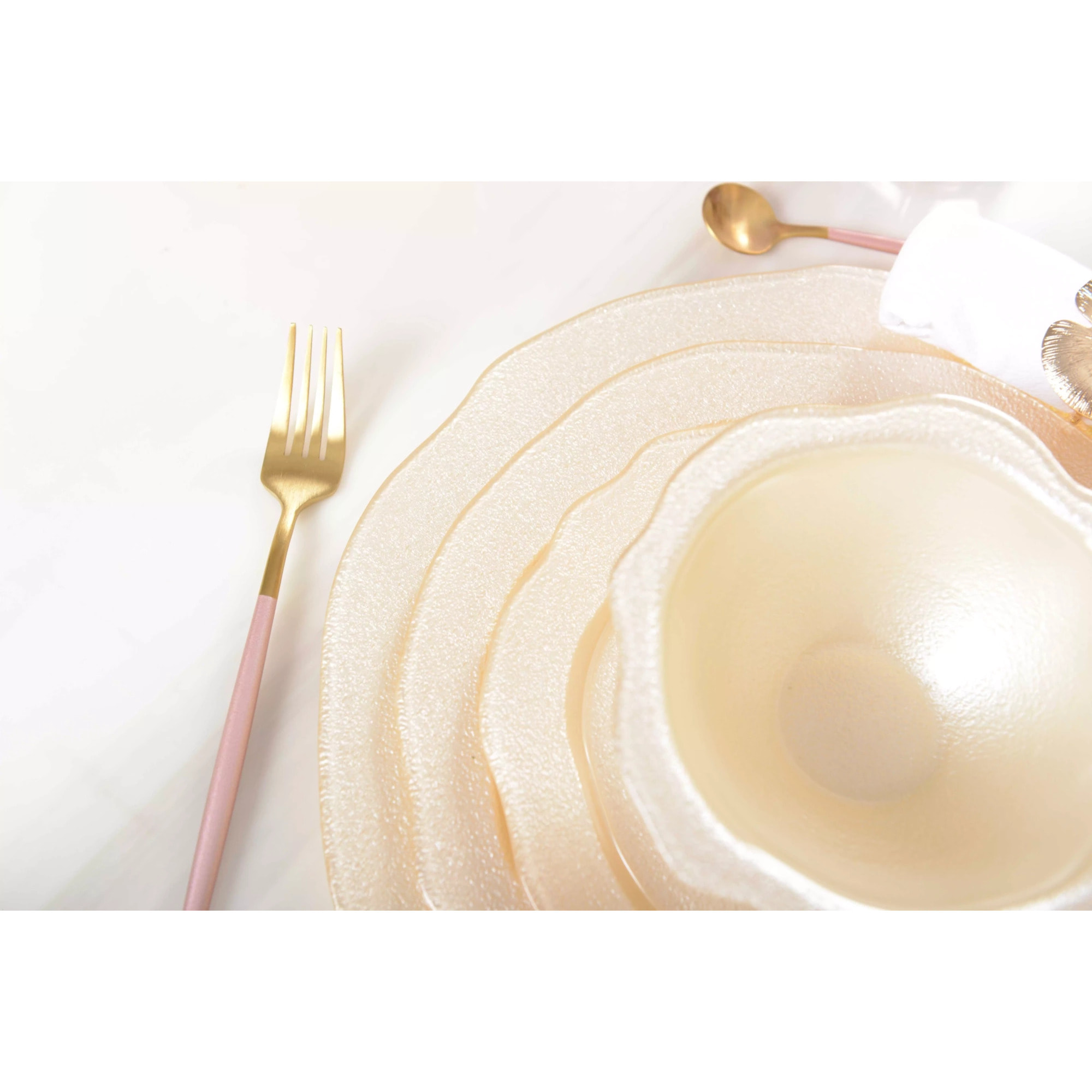 Lot de 6 Assiette de présentation vanille