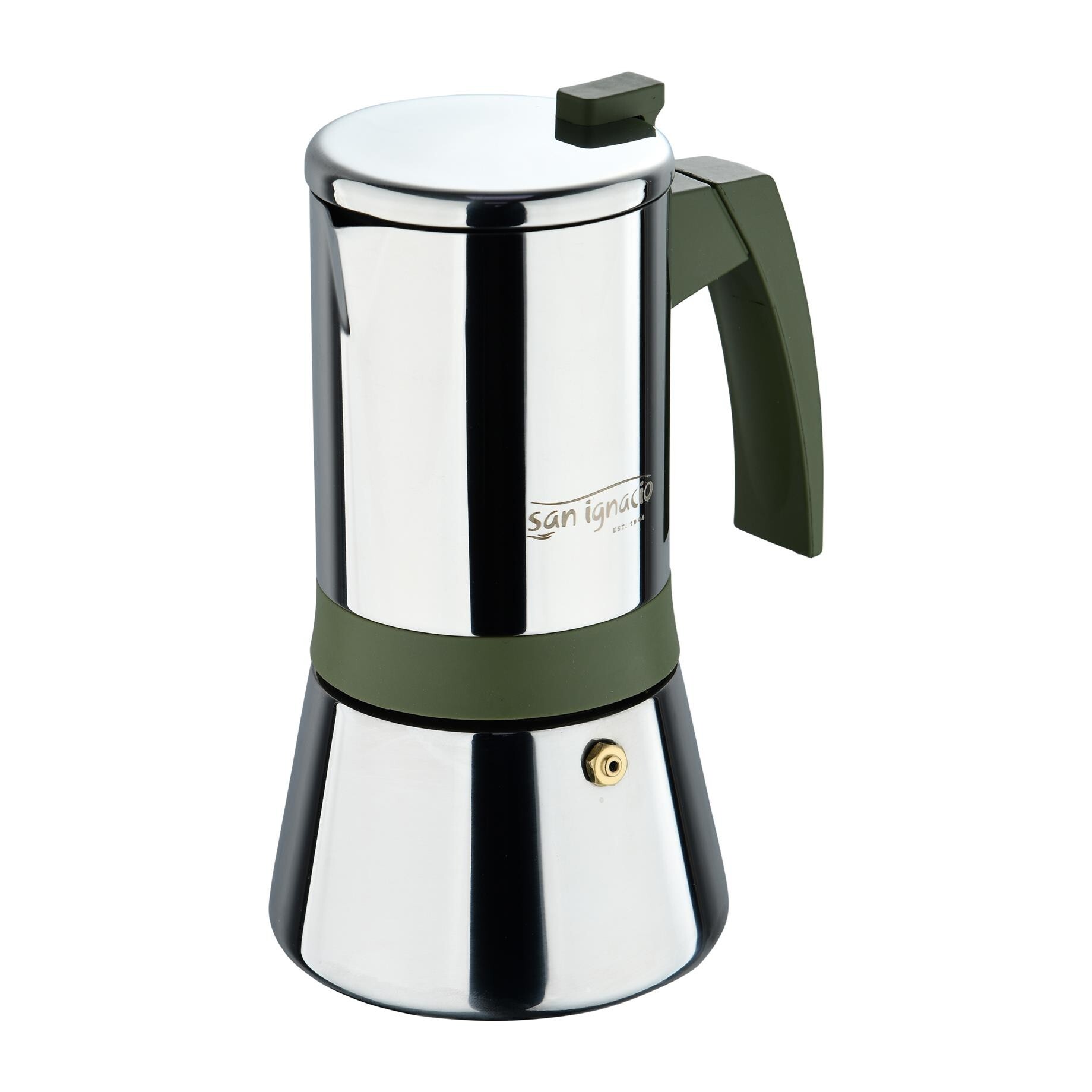 Cafetera italiana 6 tazas acero inoxidable compatible con todo tipo de cocinas expert san ignacio