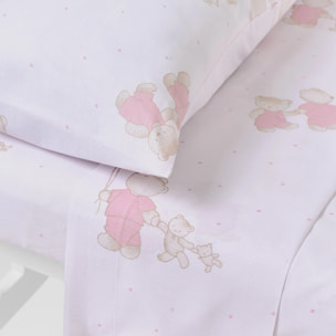Set di lenzuola in peluche di cotone
