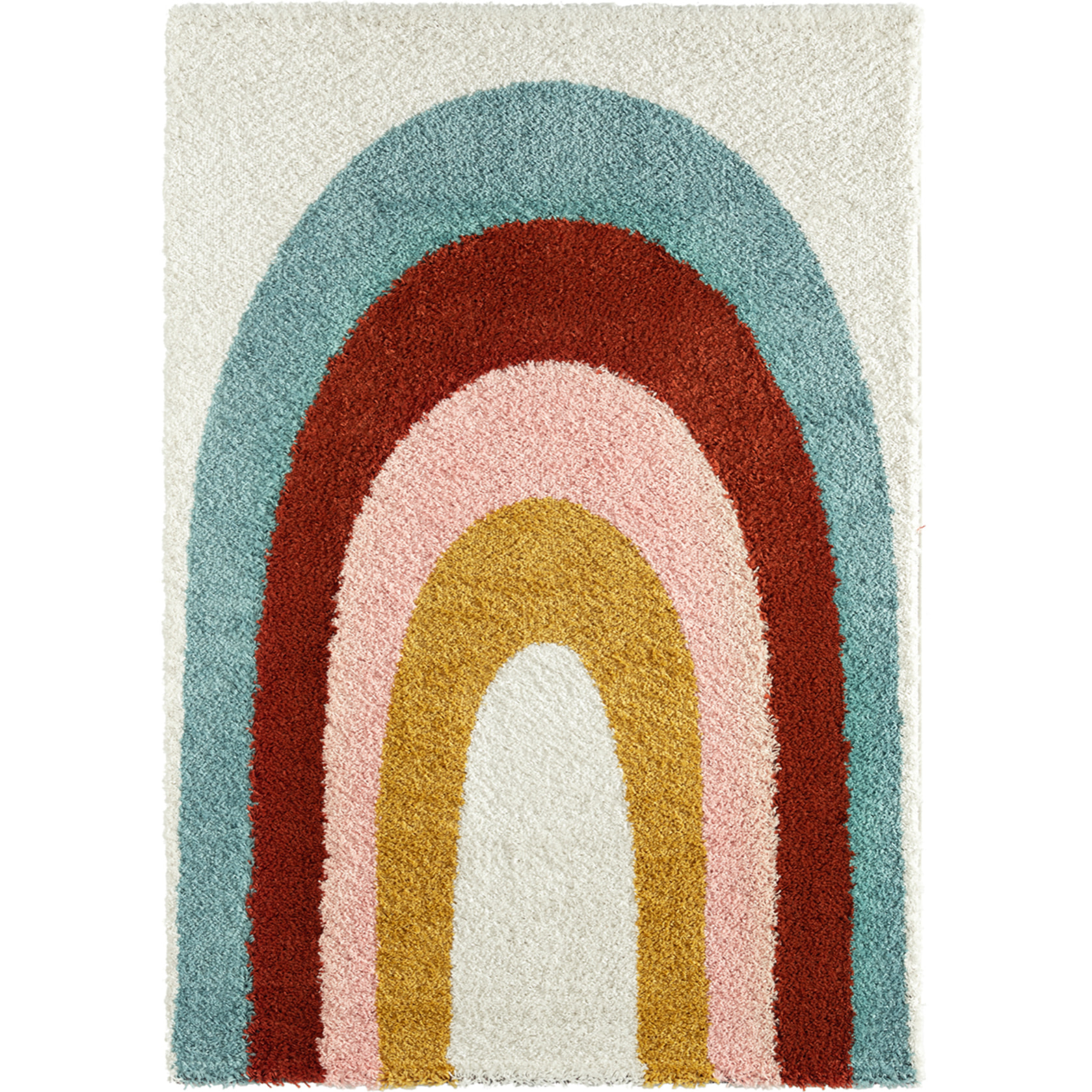 Aquarelle - tapis enfant arc en ciel multicolore