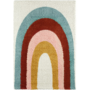 Aquarelle - tapis enfant arc en ciel multicolore