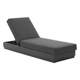 Lit de piscine "Allure" graphite polyester et aluminium