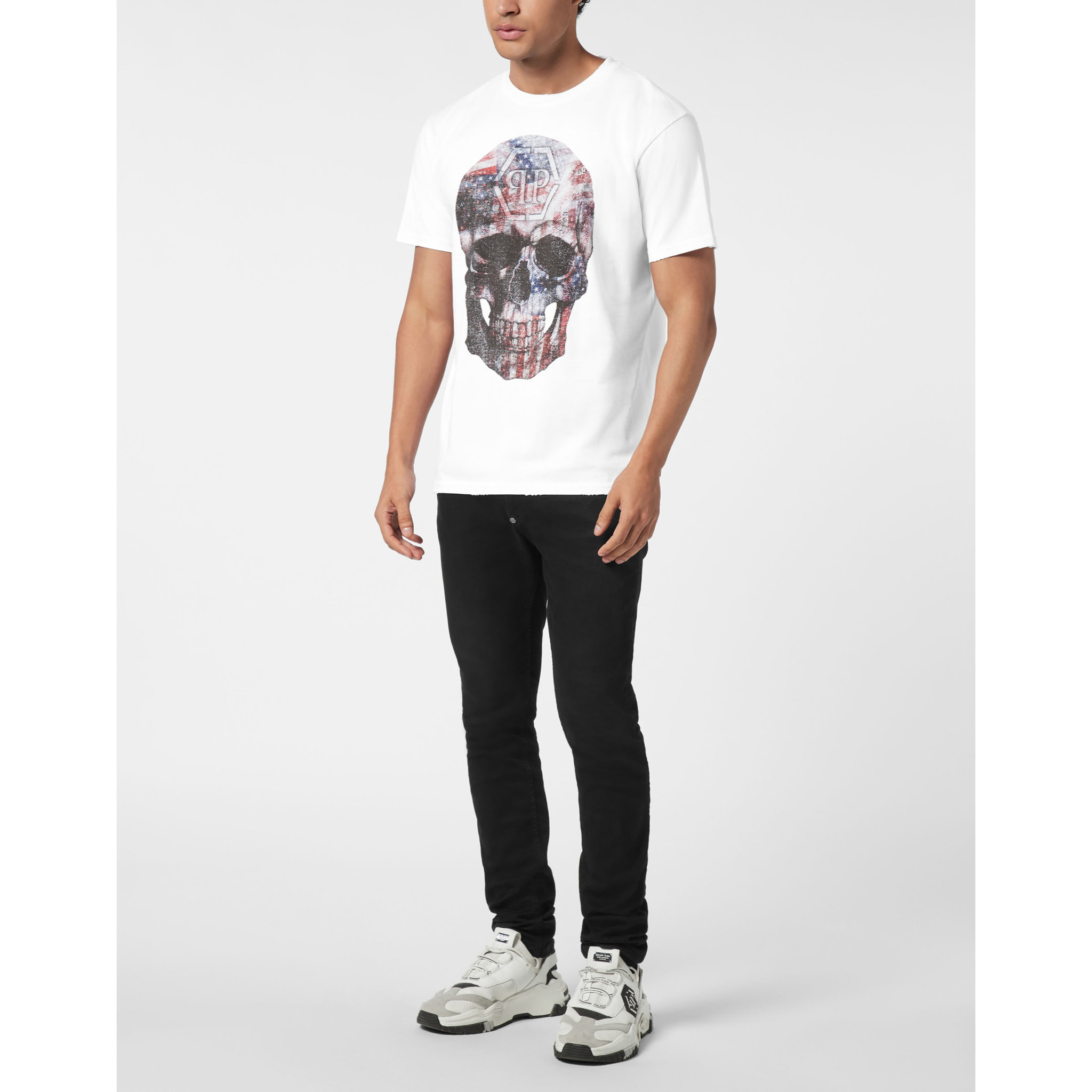 PHILIPP PLEIN T-Shirt Round Neck Ss SKULL