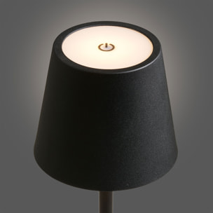 Lampada da tavolo ricaricabile Bradford in metallo nero