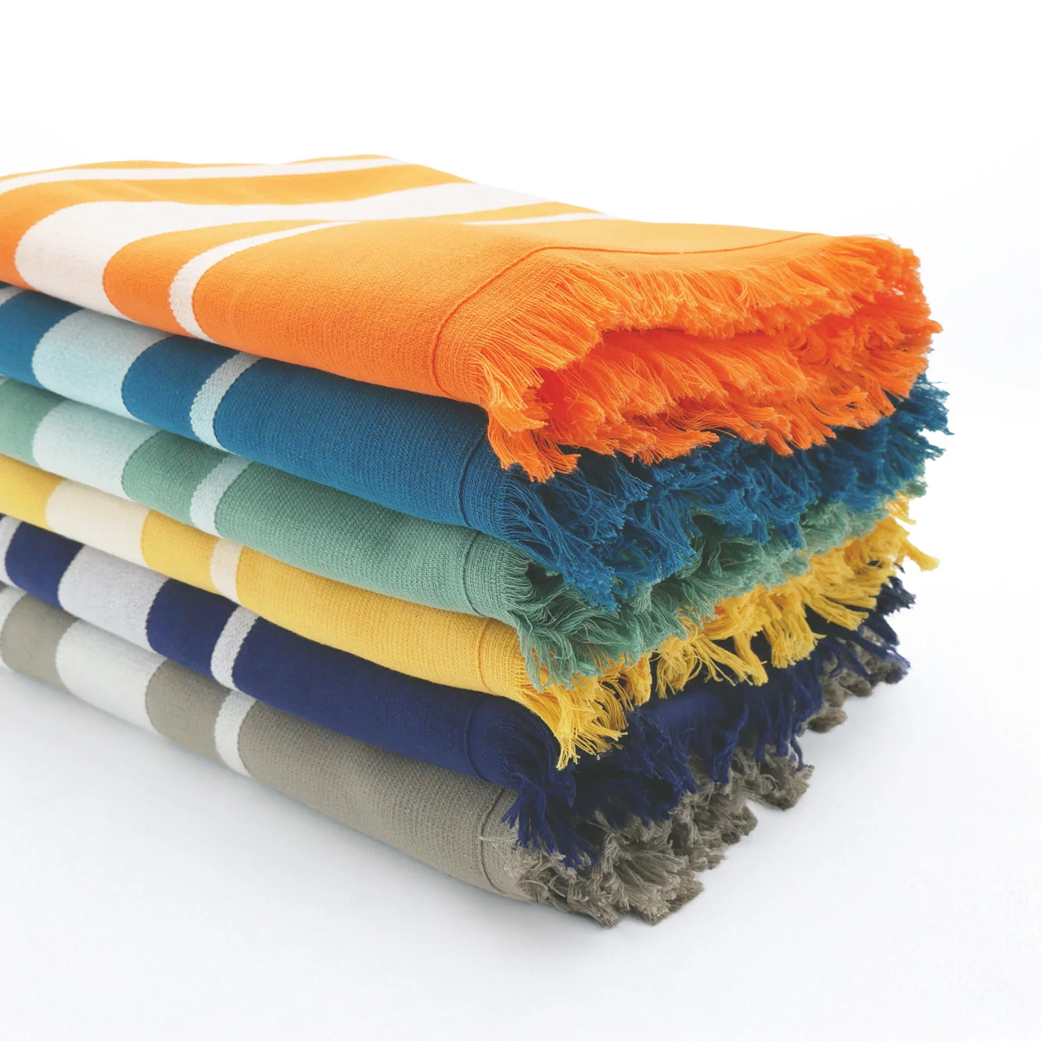 Fouta doublée éponge L - Caraibes Fougère - 340g/m²