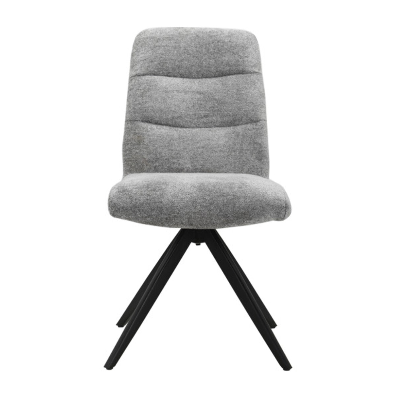 Chaise rotative 360° capitonnée en tissu et pieds métal - 3 coloris - LILA