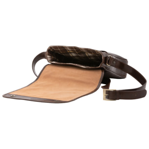 Borsa a tracolla da uomo in vera pelle - Modello False - Made in Italy - 29.0 x 28.0 x 9.0 cm