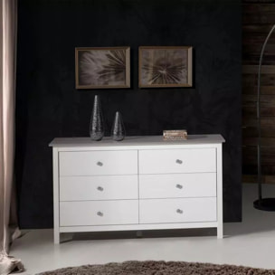 Cómoda Bay 6 cajones Blanco