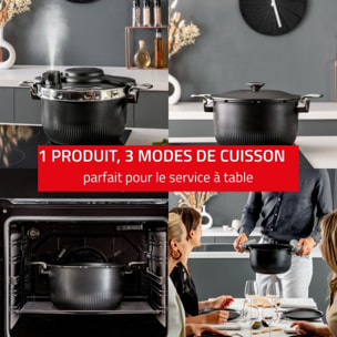 Autocuiseur SEB cocotte 3 en 1 TEMPO 6L noir