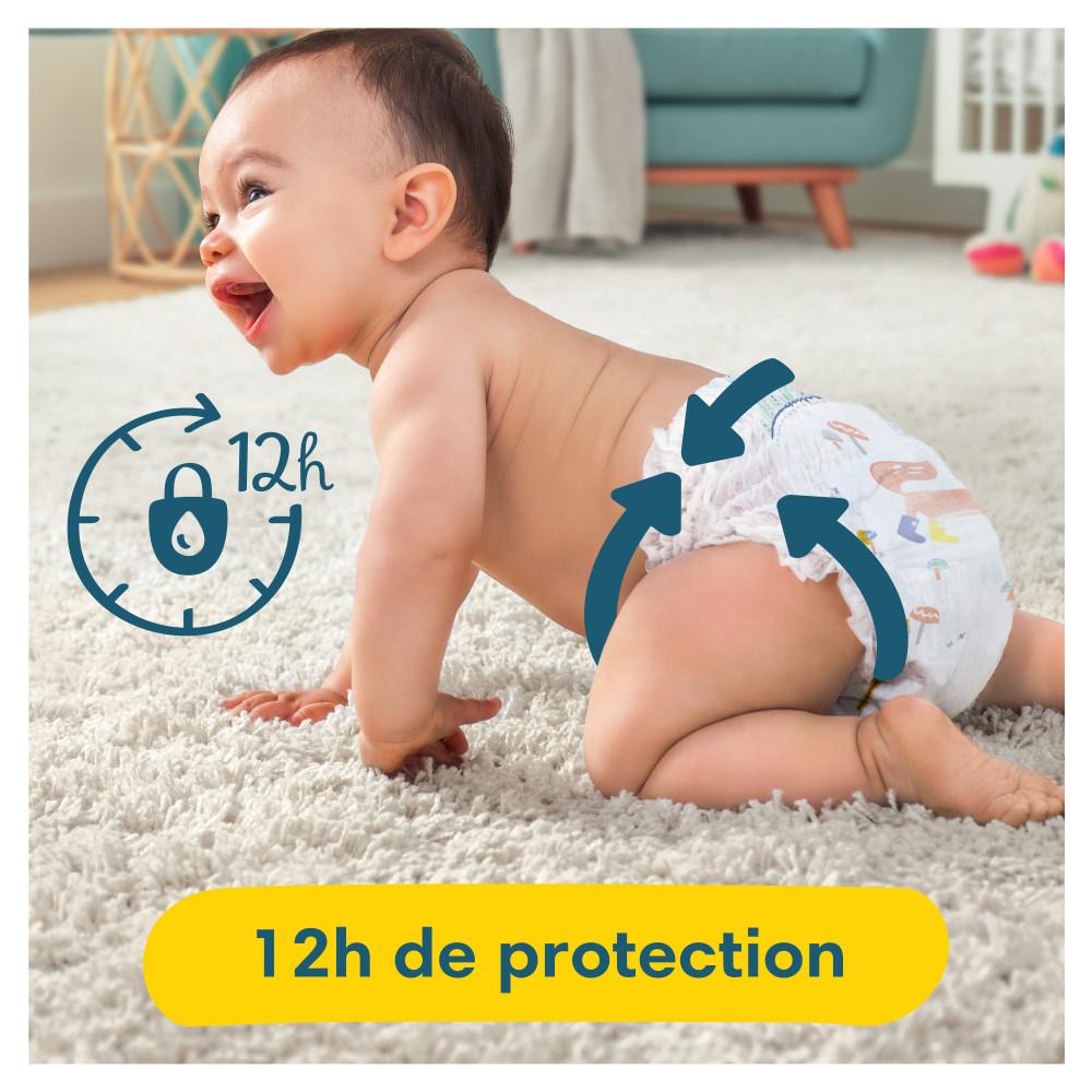 Pampers Couches Taille 4 (9-14 kg), Protection Premium , 58 Pièces