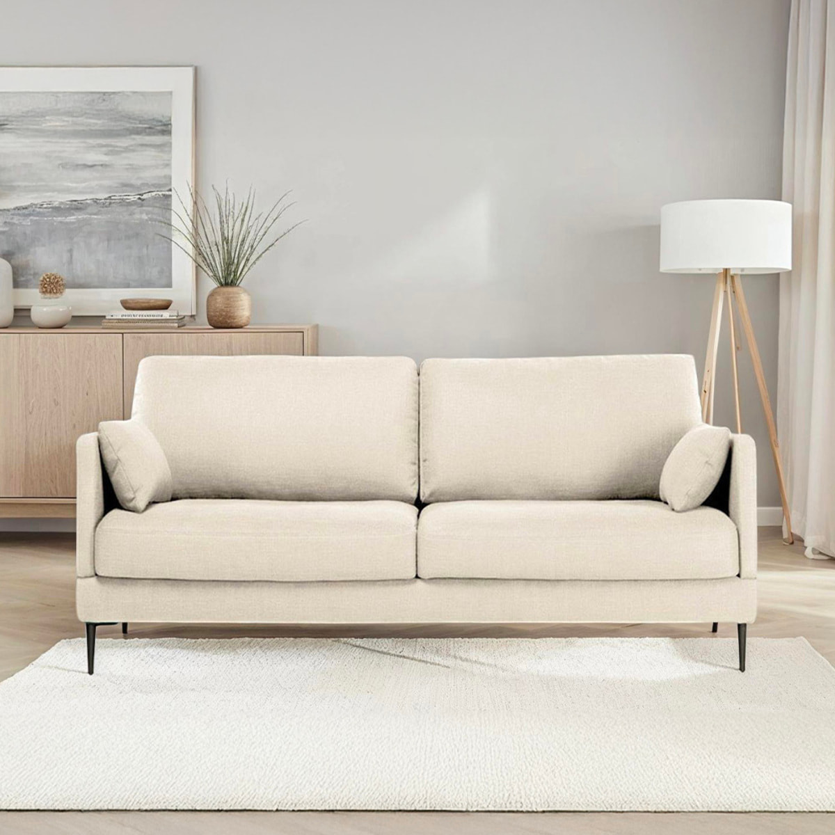 Canapé Tissu Droit Splendido - 2 Places