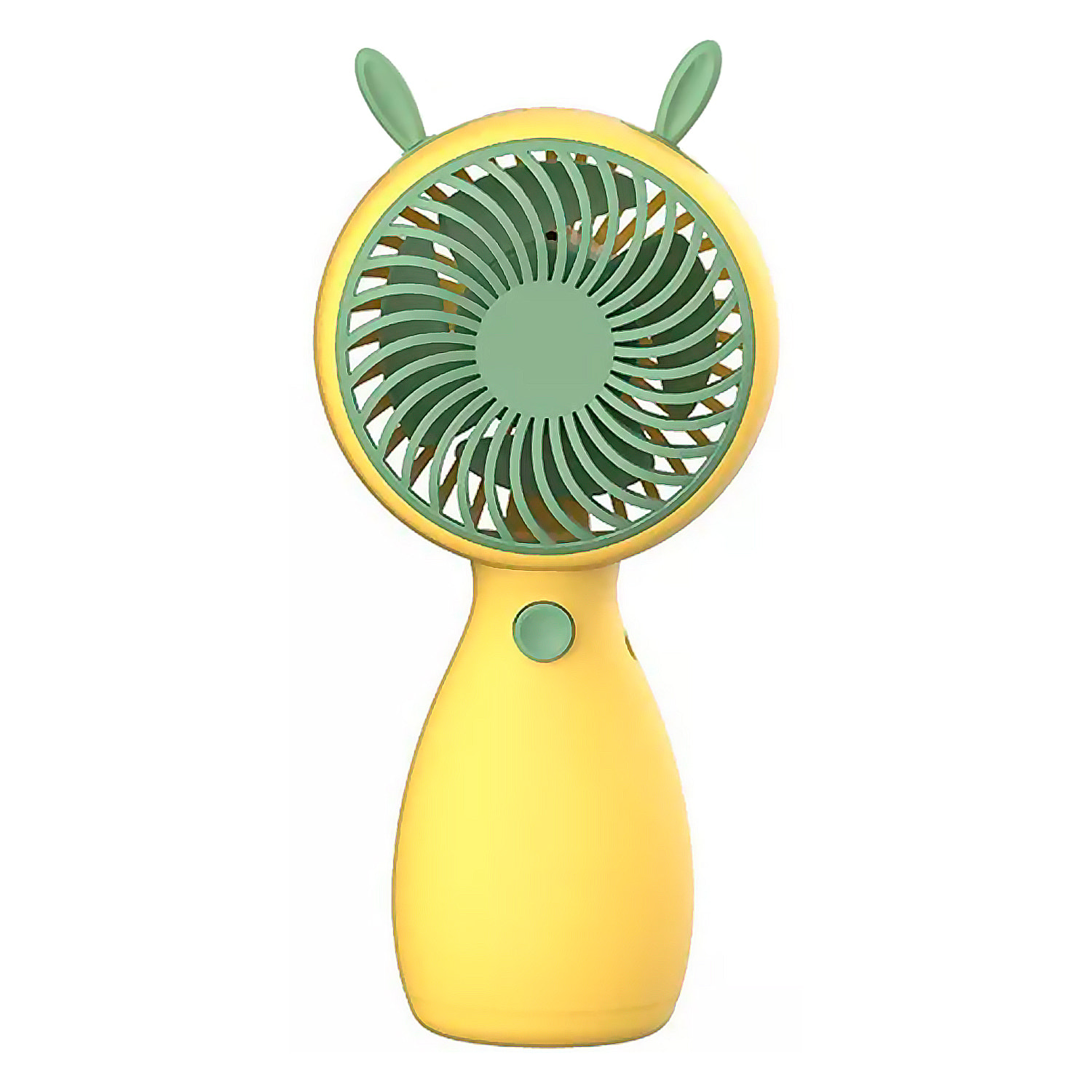 Mini ventilador de mano con orejas.