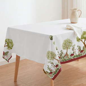 Nappe anti-taches BOREAL ROUGE - coton mélangé