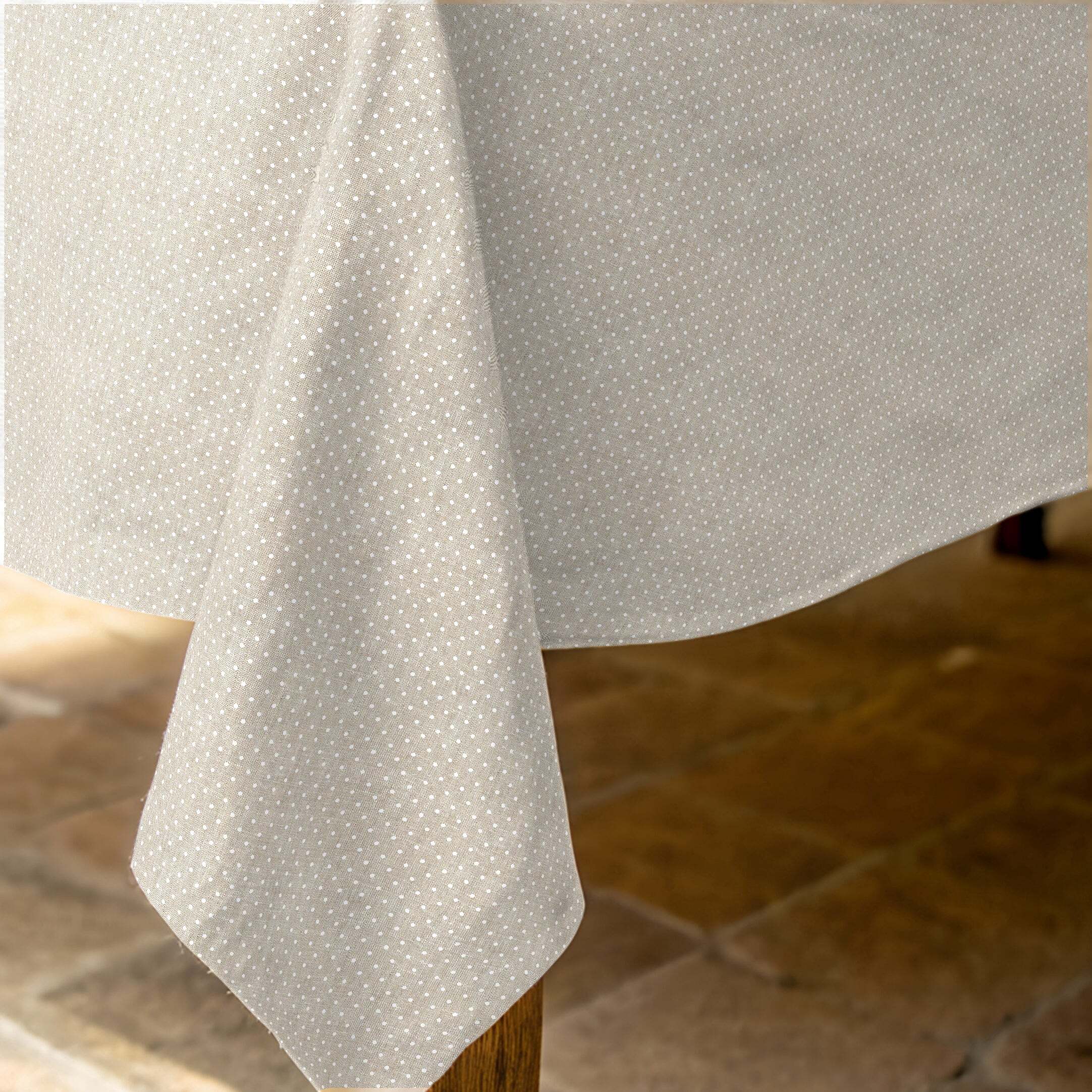 Nappe en résine anti-taches Plumeti blanc
