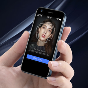 DAM Smartphone  Mini XS12 4G, Android, 2GB RAM + 16GB. Schermo da 3''. Doppia scheda SIM. 4,5x1,1x8,9 cm. Colore: blu scuro