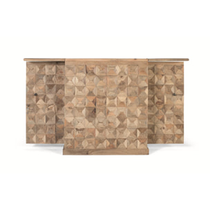 Meuble bar en bois de manguier Cerrado 90 cm , Abierto 180 cm style rustique moderne
