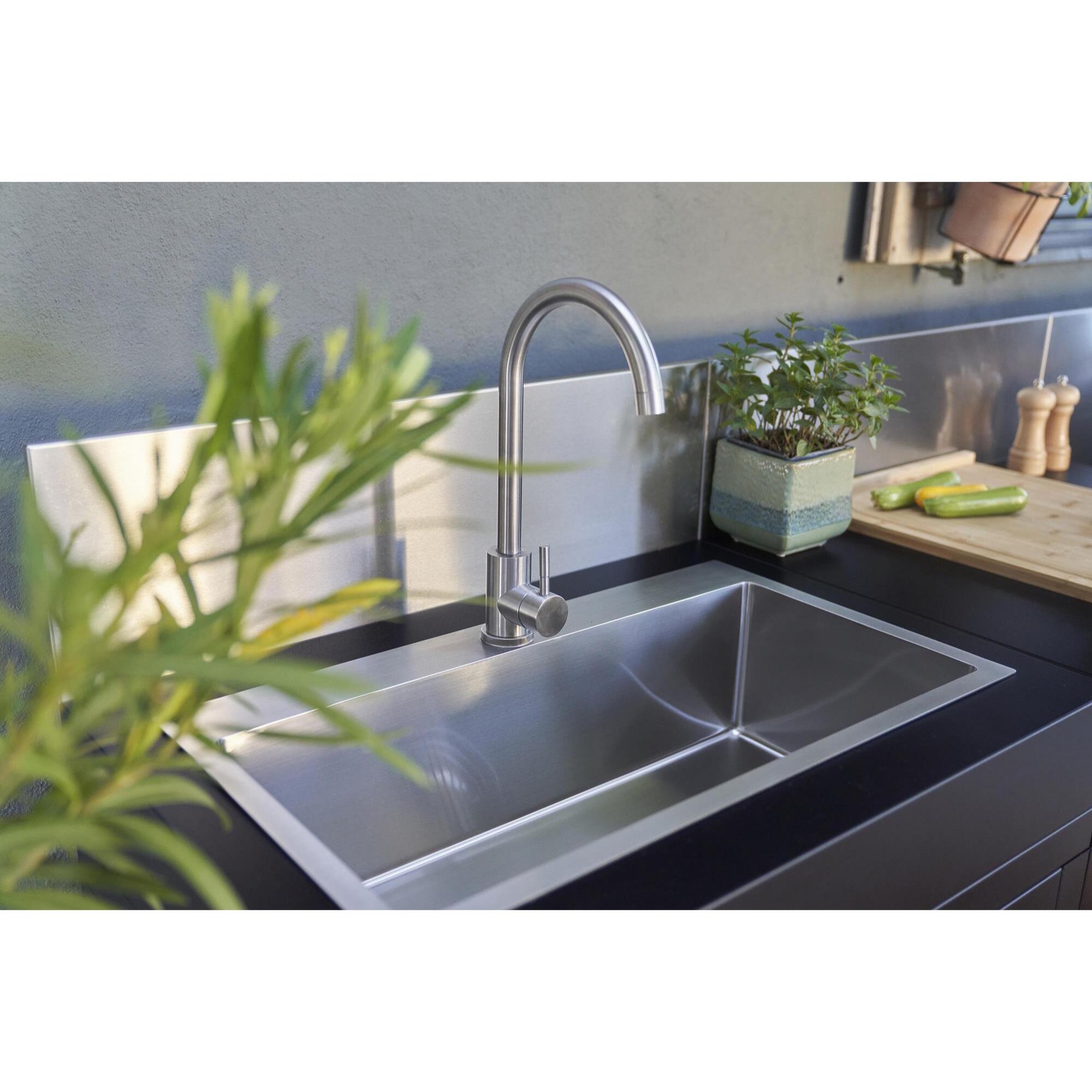 Cuisine D'Angle 5 Elements Avec Credences - Noir - LE MARQUIER