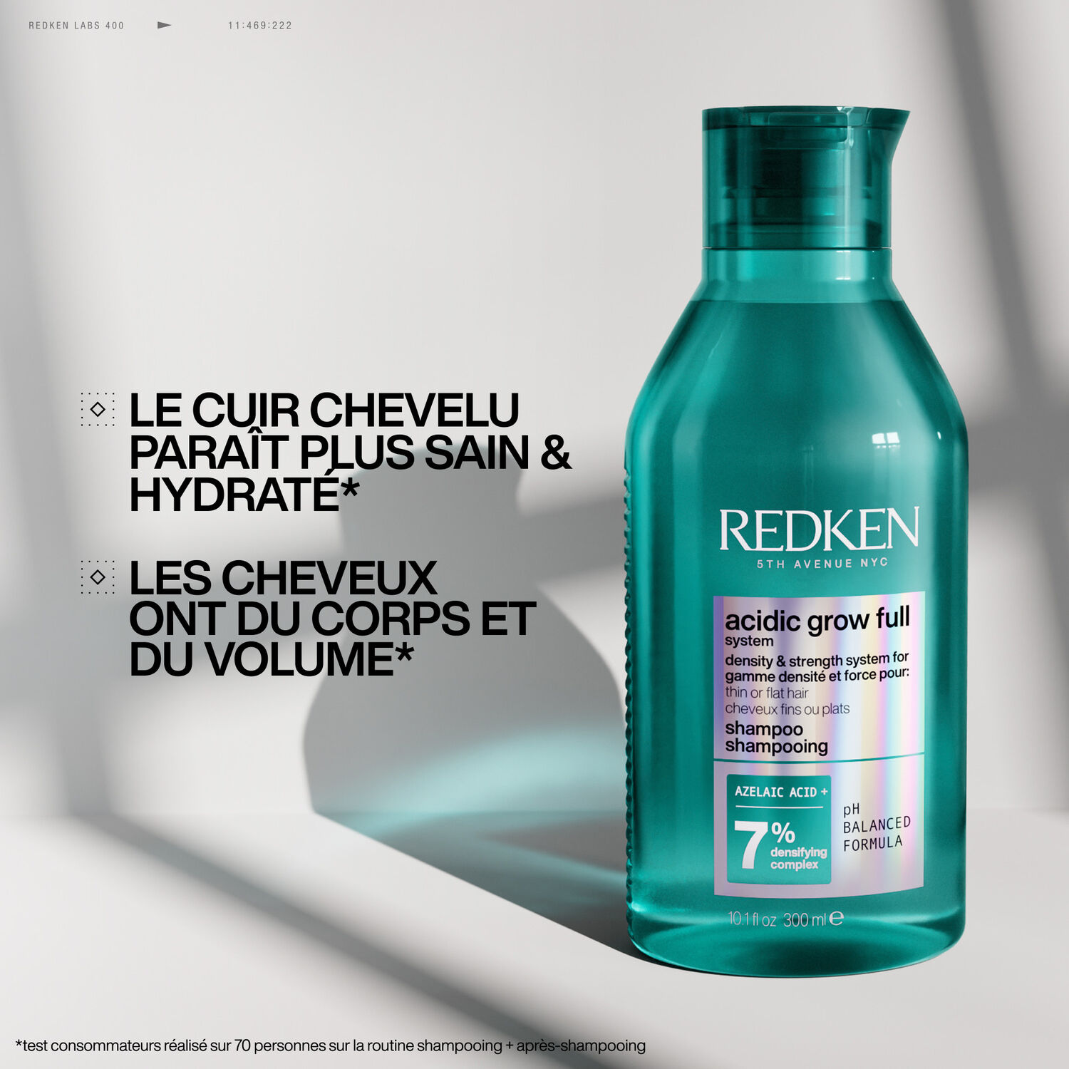 Acidic Grow Full - Coffret Shampoing 300ml + Après-Shampoing 300ml + Sérum 100ml