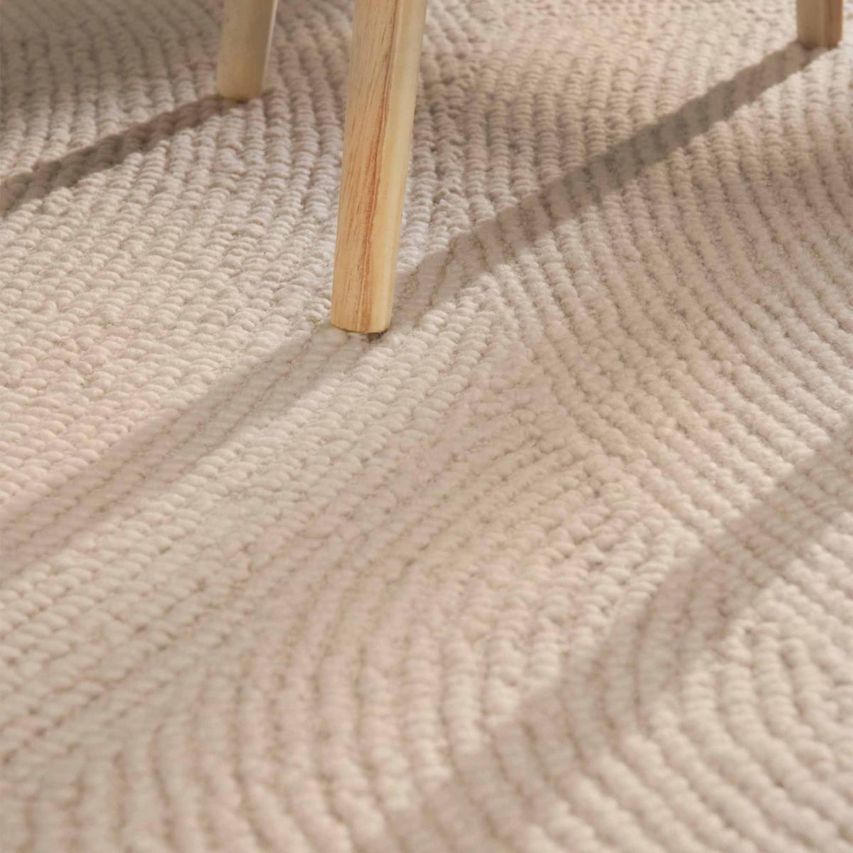 Tapis rond, motif rond, laine tissée main yox, chaleureux