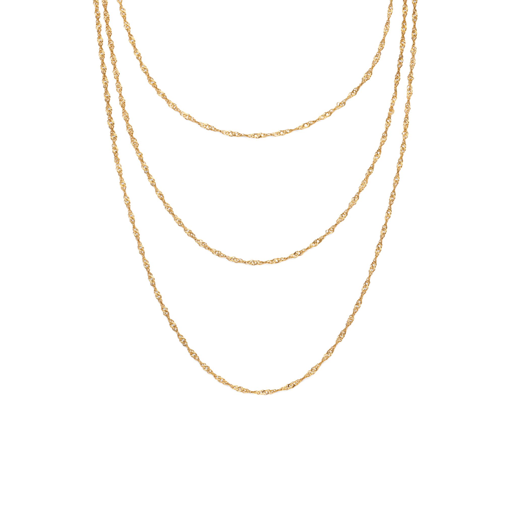 Collar Cleopatra Mini Twist Acero Baño Oro