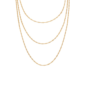Collar Cleopatra Mini Twist Acero Baño Oro