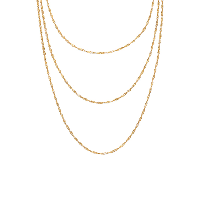 Collar Cleopatra Mini Twist Acero Baño Oro