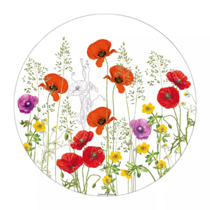 Set vinyle 860 g/m² imprimé rouge violet Les coquelicots violet