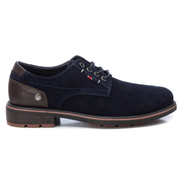 Zapato blucher/derby de piel navy