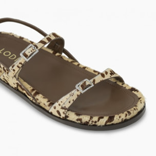 SANDALIAS ANIMAL PRINT MARRONES A-PEGASO