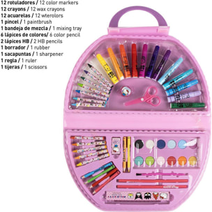 Set Papelería Coloreable 50 Piezas Hello Kitty