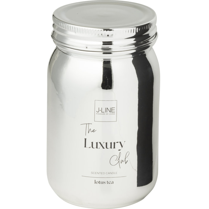 J-Line bougie parfumée Bocal - verre - argent - 69H