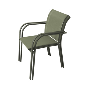 Fauteuil de jardin aluminium (lot de 2) AMARA